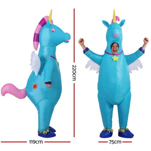 Inflatable Unicorn Costume Adult Suit Blow Up Party Fancy Dress Halloween Cosplay - Image 2