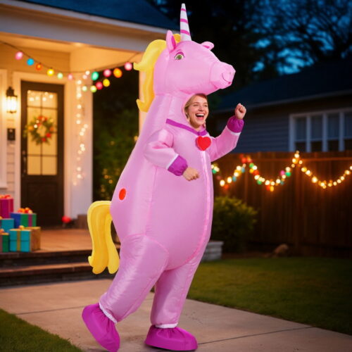 Inflatable Unicorn Costume Adult Suit Blow Up Party Fancy Dress Halloween Cosplay - Image 7
