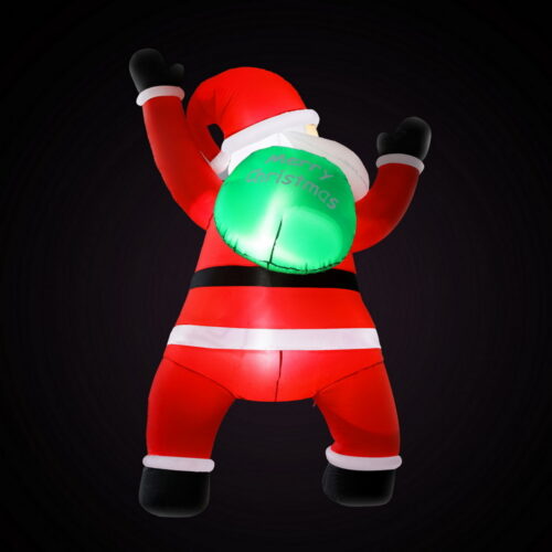 Jingle Jollys Christmas Inflatable Santa Climbing LED Illuminated Decorations 1.9M - Image 2