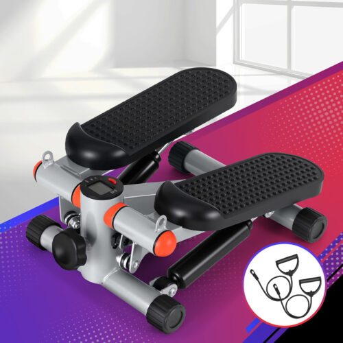Everfit Mini Stepper with Resistance Rope Aerobic for Exercise Compact Home Workout Grey - Image 7