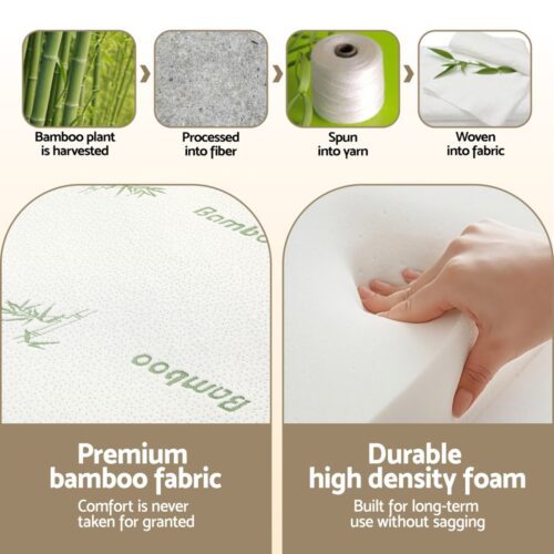 Giselle Foldable Mattress Folding Foam Mattresses Bamboo Double - Image 6