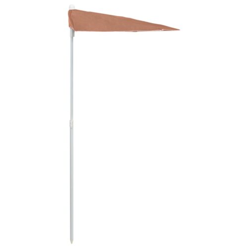 Garden Half Parasol with Pole 180x90cm Terracotta - Image 5