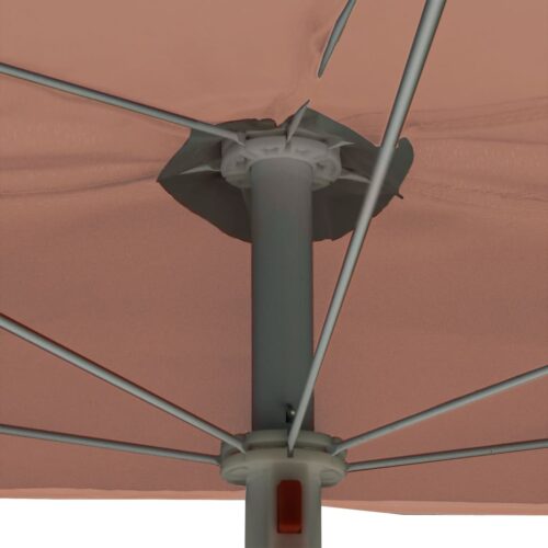Garden Half Parasol with Pole 180x90cm Terracotta - Image 7