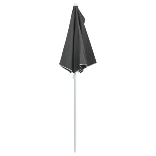 Garden Half Parasol with Pole 180x90cm Anthracite - Image 6