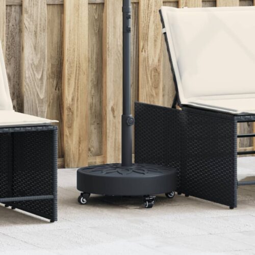 Parasol Base with Wheels for 38 / 48 mm Poles 27 kg Round - Image 2