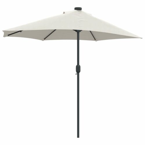 LED Lights Garden Umbrella Outdoor Patio Cantilever Parasol Sand Fabric 294x150x223cm - Image 7