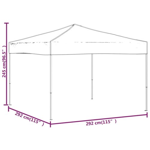 Folding Outdoor Gazebo Event Party Wedding Garden Camping Tent Blue 3x3 m - Image 8