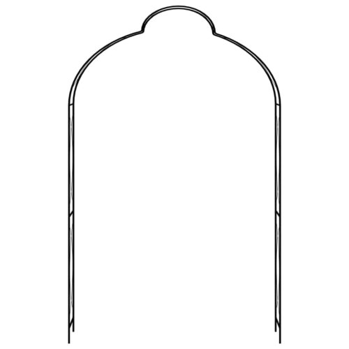 Garden Arch Black 150x34x240cm Iron