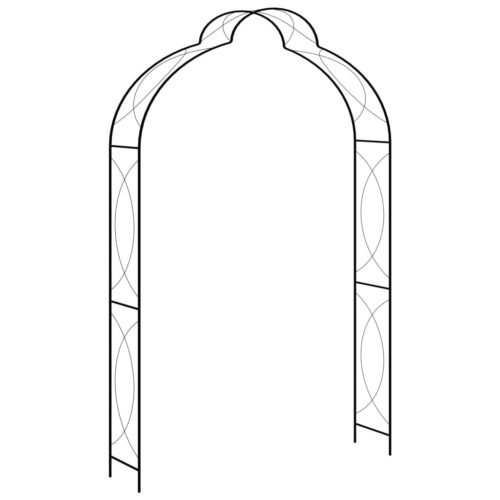 Garden Arch Black 150x34x240cm Iron - Image 2
