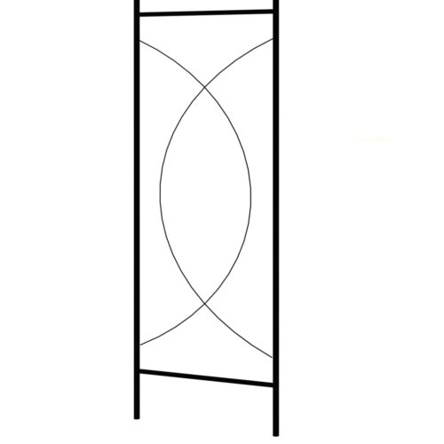 Garden Arch Black 150x34x240cm Iron - Image 4