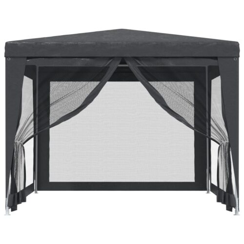 Outdoor Gazebo Event Party Wedding Garden Camping Tent Mesh Wall Anthracite 3x3m - Image 3