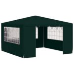 Professional Outdoor Gazebo Event Party Wedding Garden Camping Tent with Side Walls 4x4m Green 90 g/m²