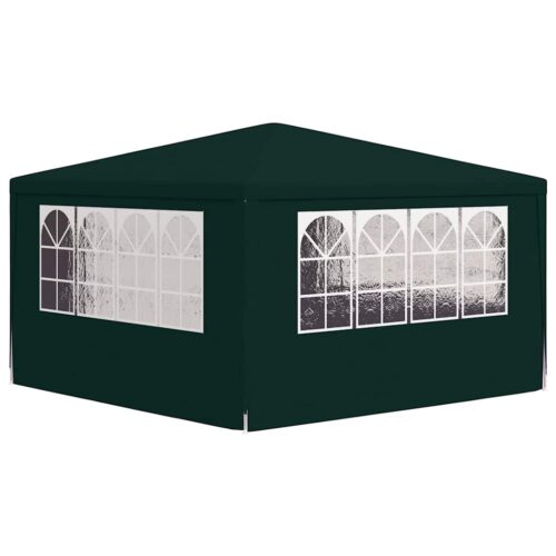 Professional Outdoor Gazebo Event Party Wedding Garden Camping Tent with Side Walls 4x4m Green 90 g/m² - Image 6