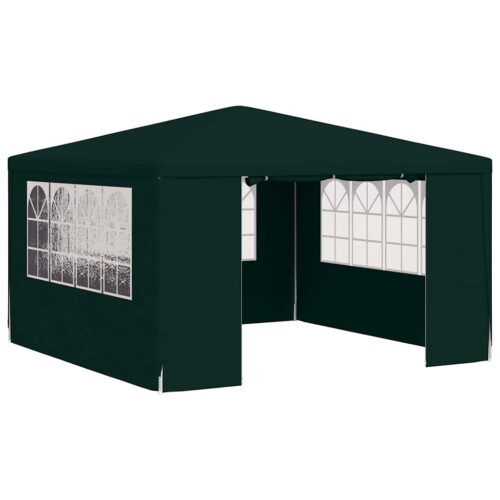 Professional Outdoor Gazebo Event Party Wedding Garden Camping Tent with Side Walls 4x4m Green 90 g/m² - Image 11