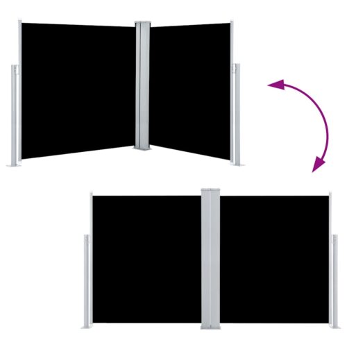Retractable Side Awning Black 140x600cm - Image 5