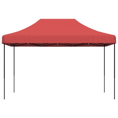 Foldable Pop-Up Outdoor Gazebo Event Party Wedding Garden Camping Tent Burgundy 410x279x315cm - Image 3