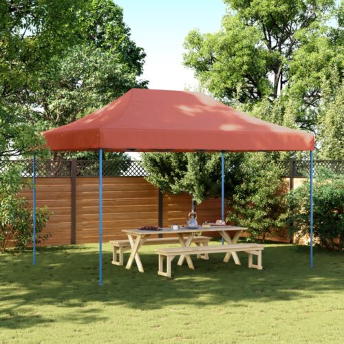 Folding Pop-Up Outdoor Gazebo Event Party Wedding Garden Camping Tent Terracotta 410x279x315cm - Image 2