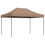Folding Pop-Up Outdoor Gazebo Event Party Wedding Garden Camping Tent Brown 410x279x315cm