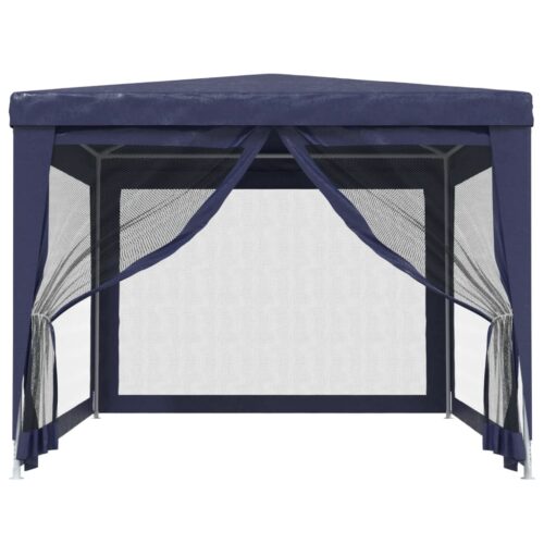 Outdoor Gazebo Event Party Wedding Garden Camping Tent Mesh Sidewalls Blue 3x4m HDPE - Image 3