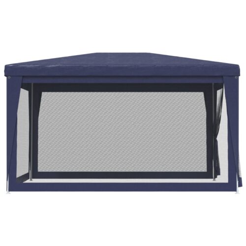 Outdoor Gazebo Event Party Wedding Garden Camping Tent Mesh Sidewalls Blue 3x4m HDPE - Image 4