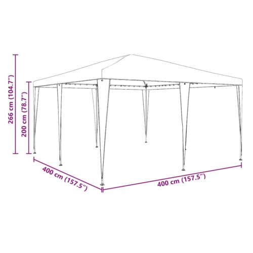 Outdoor Gazebo Event Party Wedding Garden Camping Tent Anthracite White 400x400x266cm - Image 10