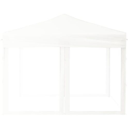Folding Outdoor Gazebo Event Party Wedding Garden Camping Tent with Sidewalls White 3x3 m - Image 4