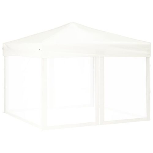 Folding Outdoor Gazebo Event Party Wedding Garden Camping Tent with Sidewalls White 3x3 m - Image 10