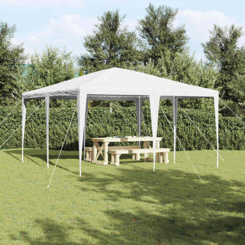 Outdoor Gazebo Event Party Wedding Garden Camping Tent White 400x400x266cm Polyester Steel - Image 2
