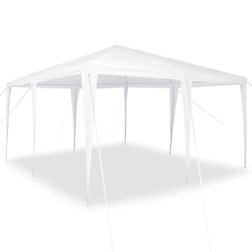 Outdoor Gazebo Event Party Wedding Garden Camping Tent White 400x400x266cm Polyester Steel - Image 3