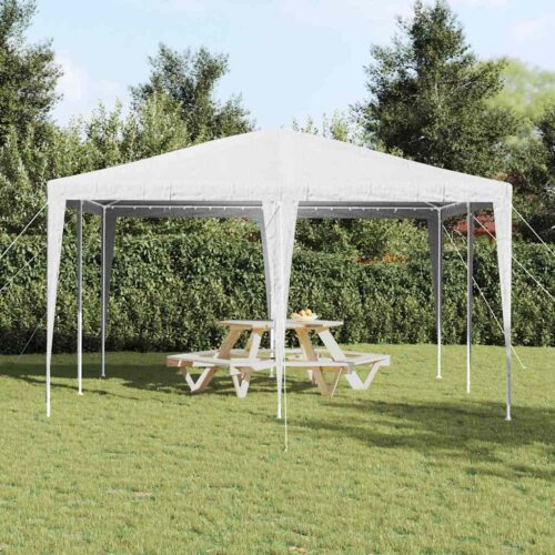Outdoor Gazebo Event Party Wedding Garden Camping Tent White 400x400x266cm Polyester Steel - Image 4