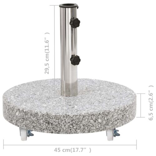 Parasol Base Granite 30 kg Round Grey - Image 7
