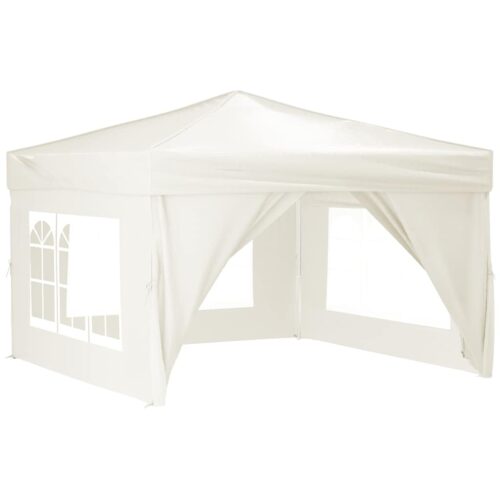 Folding Outdoor Gazebo Event Party Wedding Garden Camping Tent with Sidewalls Cream 3x3 m - Image 13