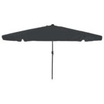 Garden Umbrella Outdoor Patio Beach Cantilever Parasol Anthracite Black 395x395x245cm