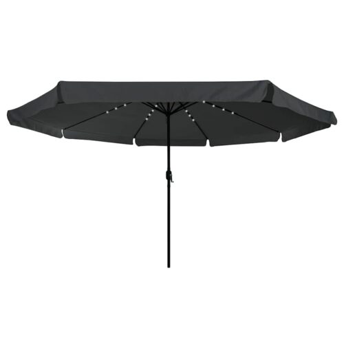 Garden Umbrella Outdoor Patio Beach Cantilever Parasol Anthracite Black 395x395x245cm - Image 3