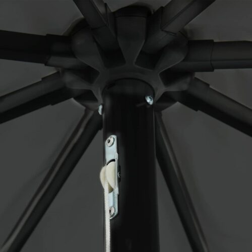Garden Umbrella Outdoor Patio Beach Cantilever Parasol Anthracite Black 395x395x245cm - Image 5