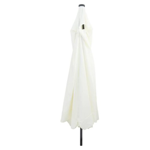 LED Lights Garden Umbrella Outdoor Patio Beach Cantilever Parasol White Black 395x395x245cm - Image 9