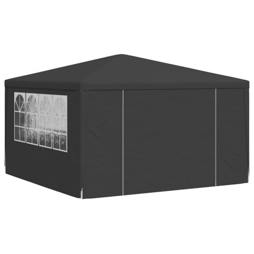 Professional Outdoor Gazebo Event Party Wedding Garden Camping Tent with Side Walls 4x4m Anthracite 90 g/m² - Image 3