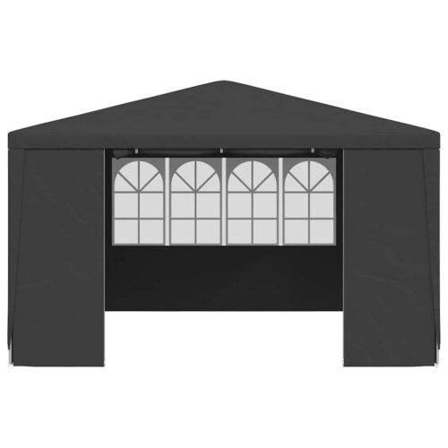 Professional Outdoor Gazebo Event Party Wedding Garden Camping Tent with Side Walls 4x4m Anthracite 90 g/m² - Image 4