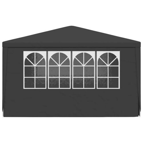 Professional Outdoor Gazebo Event Party Wedding Garden Camping Tent with Side Walls 4x4m Anthracite 90 g/m² - Image 5