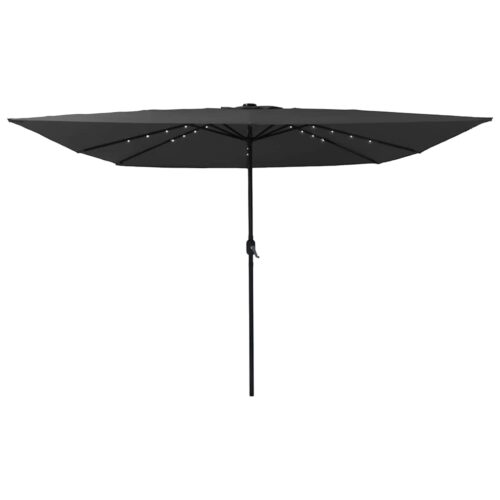 Garden Umbrella Outdoor Patio Beach Cantilever Parasol Anthracite Black 295x295x245cm - Image 3