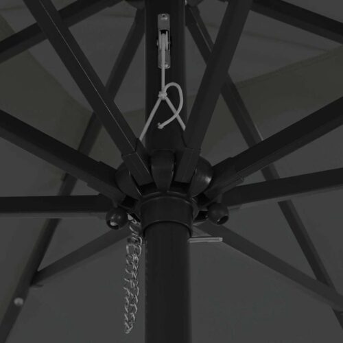 Garden Umbrella Outdoor Patio Beach Cantilever Parasol Anthracite Black 295x295x245cm - Image 5