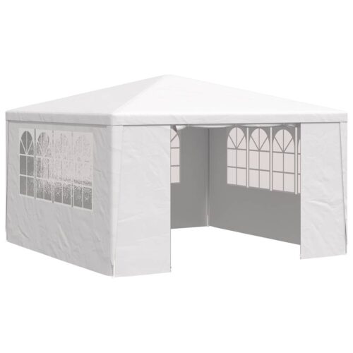 Professional Outdoor Gazebo Event Party Wedding Garden Camping Tent with Side Walls 4x4m White 90 g/m²