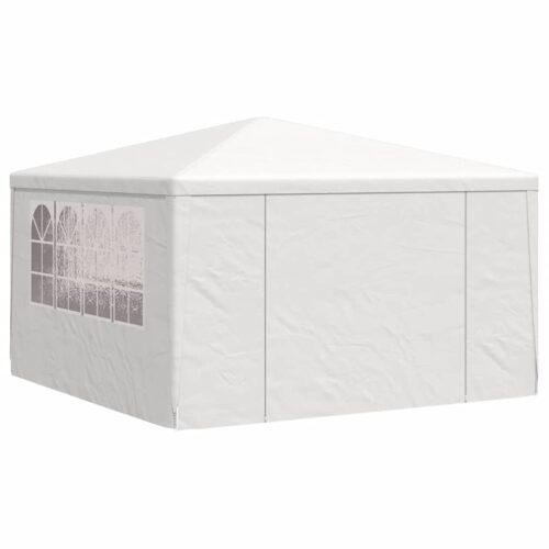 Professional Outdoor Gazebo Event Party Wedding Garden Camping Tent with Side Walls 4x4m White 90 g/m² - Image 3