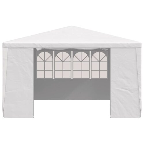 Professional Outdoor Gazebo Event Party Wedding Garden Camping Tent with Side Walls 4x4m White 90 g/m² - Image 4