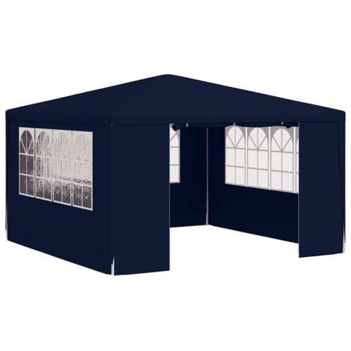 Professional Outdoor Gazebo Event Party Wedding Garden Camping Tent with Side Walls 4x4m Blue 90 g/m²
