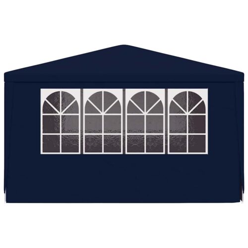 Professional Outdoor Gazebo Event Party Wedding Garden Camping Tent with Side Walls 4x4m Blue 90 g/m² - Image 5