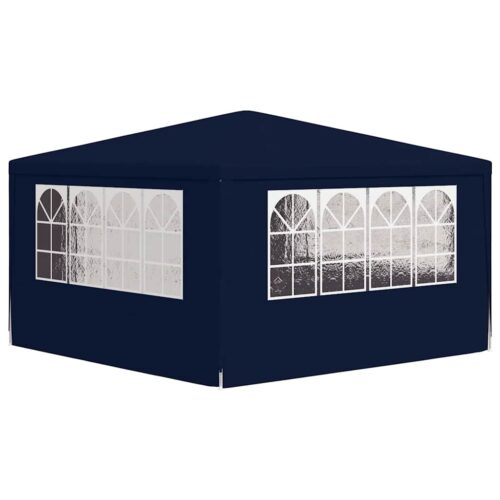 Professional Outdoor Gazebo Event Party Wedding Garden Camping Tent with Side Walls 4x4m Blue 90 g/m² - Image 6