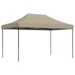 Foldable Outdoor Gazebo Event Party Wedding Garden Camping Tent Pop-Up Taupe 440x292x315cm