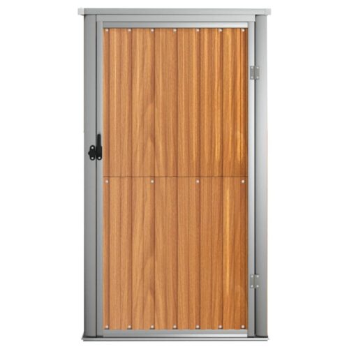Garden Tool Shed Brown 88x89x161cm Galvanised Steel - Image 3