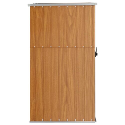 Garden Tool Shed Brown 88x89x161cm Galvanised Steel - Image 4